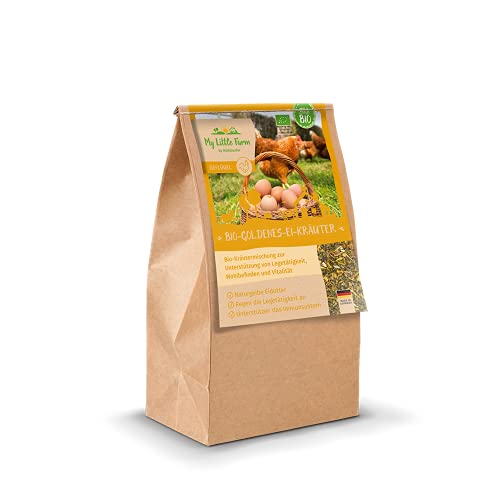 Mühldorfer My Little Farm Bio-Goldenes-Ei-Kräuter, Kräuter-Futtermischung für Hühner und andere Geflügel, reich an natürlichen Vitalstoffen, 1er Pack (1 x 0.3 Kg)