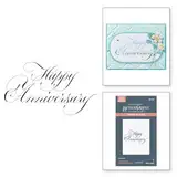 Spellbinders Copperplate Happy Anniversary BetterPress Teller aus der Copperplate Happy Everything Sentiments Collection von Paul Antonio