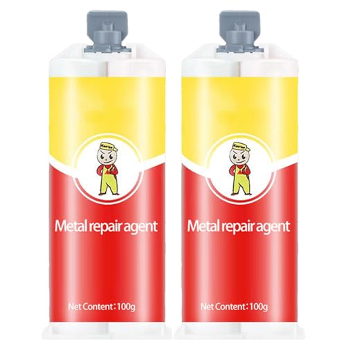 Allzweck Reparaturkleber – 2er-Pack A-B Metallkleber, Metallreparaturmittel, Hochfester Schweißkleber, zum Reparieren von Metall, Schweißen von Stahl, Aluminium, Metallprodukten und Mehr, Wasserdicht