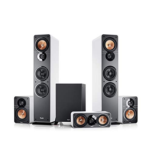 Teufel ULTIMA 40 Surround 5.1-Set - Heimkino Lautsprecher 5.1 Soundanlage Kino Raumklang Surround Subwoofer Movie High-End Hifi - schwarz/weiß