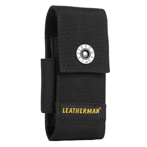 Leatherman Nylon Holster mit Taschen in Schwarz – Größe M – Geeignet für die Modelle Charge, Crunch, Rebar, Rev, Sidekick Skeletool, Wave und Wingman