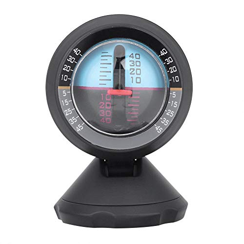 Akozon Neigungsmesser Auto, Neigungsmesser Wohnmobil, Auto Neigungsmesser, Neigungsmesser Analog, Level Kompass Auto Slope Meter Füllstandsneigungsmesser Winkel Balancer Steigung Niveau Meter Suc