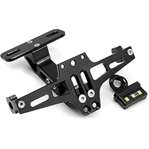 MXQCLSA Motorrad Kennzeichenhalter, für Honda ADV 350 Einstellbarer Winkel Motorrad kennzeichenhalterung mit Kennzeichenbeleuchtung Kompatibel
