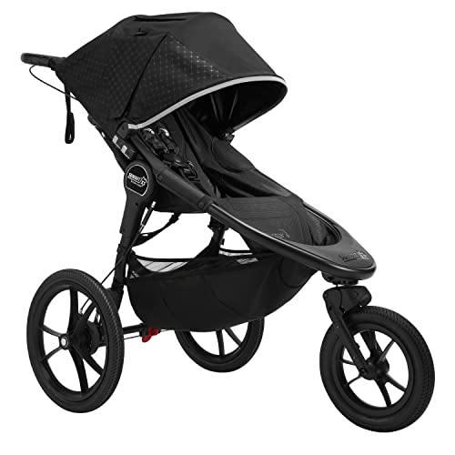 Baby Jogger Summit X3 Kinderwagen zum Joggen | zusammenklappbarer 3-Rad-Sportkinderwagen mit Handbremse | Midnight Black