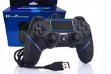 Intckwan Wired Game Controller für PS 4 / Pr o/S lim/Laptop/PC(win7/8/10), USB-Stecker Gamepad Joystick mit Vibration und Anti-Rutsch-Griff, Ergonomie, 2M Kabel, blau