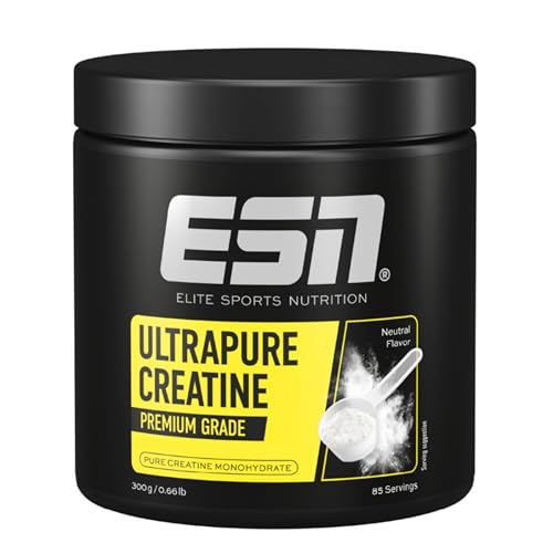 ESN Ultrapure Creatine Monohydrate, 300 g, 85 Portionen, Creatin Pulver, mikrofein & optimal löslich, vegan - made in Germany (Design kann variieren)