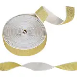 Glitzernde Elastische Bänder,Elastic Band 25mm Breit,Gummiband Nähen,Gummiband Nähen,Flache Elastische Bänder,Nicht Leicht Verformbar,für Kleidung, Hosen und DIY Nähzubehör,5m, Gold
