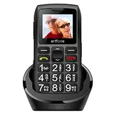 artfone C1+ Mobile Seniorenhandy ohne Vertrag | Dual SIM mit Notruftaste | Rentner Handy große Tasten | 1400 mAh Akku Lange Standby-Zeit | Großtastenhandy mit Ladestation | 1,77 Zoll Farbdisplay