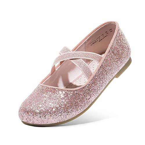 DREAM PAIRS Mädchen Mary Jane Strap Flache Schuhe Ballerinas Prinzessin Schuhe Flache Schulschuhe ANGIE-2-NEW-E NEU ROSA-New 32 (EUR)