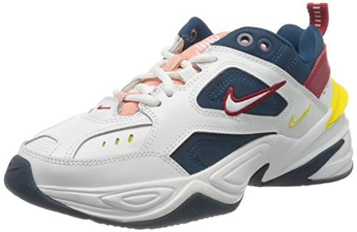 Nike Damen M2k Tekno Leichtathletikschuhe, Mehrfarbig (Blue Force/Summit White/Chrome Yellow 402), 38 EU