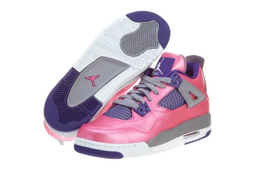 Jordan Nike Girls Air 4 Retro GS, EU:38.5;Farbe:Pink/Lila