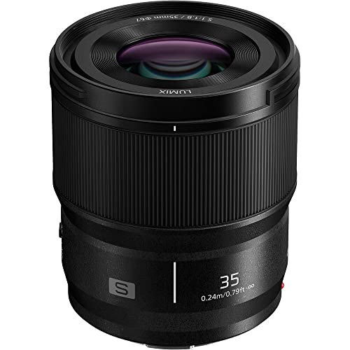 Panasonic S-S35E LUMIX S Objektiv (35mm, F1.8, Filtergröße 67mm, Staub, Spritzwasser- und Kälteresistent) schwarz