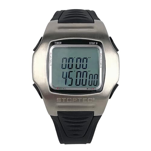 Stoptec Schiedsrichteruhr RW-100 | Referee Watch | 1-99 Minuten Spielzeit | Spielzeit-Unterbrechung | Uhr Modus & Alarm | Stoppfunktion | 10 Memory