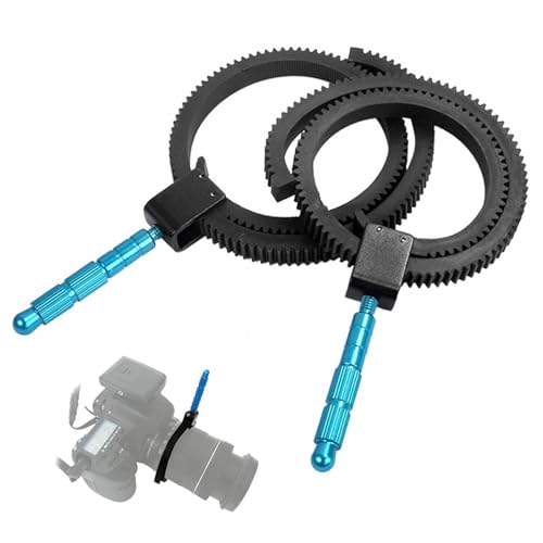 Follow Focus Ring Für DSLR-Objektiv, Follow Focus Ring Belt, Follow Focus Ring Breit-Gear, Verstellbarer Manueller Flexibler Zahnkranzriemen Für DSLR-Kameras Follow Focus Zoom Objektiv, 2 Stück