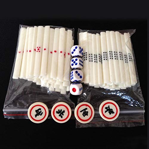 Allforyou Fremdhandel, japanischer Mahjong Mahjong Imitation Knochen Chips Bar für ein Set von 88 Dice Zhuang