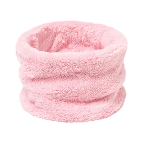 Falafoty Winter Baby Mädchen Jungen Schlauchschal Kinder Warmer Dicker Fleece Flauschig Schal, Winter Halswärmer Loop Schals Kinder Rund Winddicht Halstücher Für Herbst Winter Indoor Outdoor (Rosa)