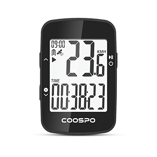 COOSPO BC26 GPS Fahrradcomputer Kabellos Bluetooth5.0/ ANT+, IP67 Wasserdichter Fahrrad Kilometerzähler Drahtlose Fahrradtacho Radcomputer 2,3 Zoll LCD mit Automatischer Hintergrundbeleuchtung