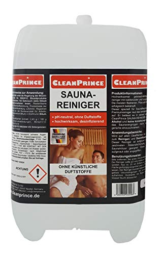 Saunareiniger 5 Liter | flüssiger Saunaholzreiniger Holzreiniger Desinfektion Sauna Saunadesinfektion sofort gebrauchsfertiger Nachfüllkanister