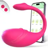 Vibrator mit Fernbedienung Sex Spielzeug für die Frau Vibration, Vibratorensets für Frauen mit App, Sexspielzeug für Paare Extrem Sex Toys Leise Vibro ei, Dildo Sex Toyset Damen Klitoris (Pink)