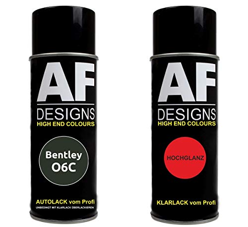 Autolack Spraydose Set für Bentley O6C Brewster Green Basislack Klarlack Sprühdose 400ml