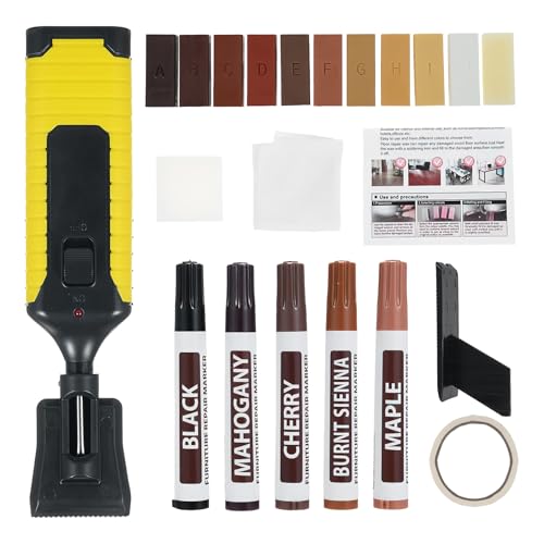 Reparatur-Set für Holzböden – Reparatur-Set für Holz, elf Farben, Markierungen für Möbel mit Kratzern, Flecken, Rissen und Löchern