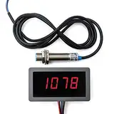 QWORK® 4 Digital LED Display Drehzahlmesser RPM Geschwindigkeit Meter Panel Induktive Halleffektsensor Npn Näherungsschalter