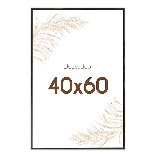 Wackadoo Bilderrahmen 40x60 Schwarz Fotowand Fotorahmen mit Glasscheibe Kunststoff Picture frame Posterrahmen