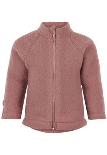 Mikk-line Walkjacke 104 Burlwood | Oeko-TEX Standard 100 | Babyjacke mit Reißverschluss für Baby und Kinder | 95% Wolle - 100% mulesingfrei Merinowolle | Für Mädchen und Jungen | Umkehrbare Bündchen