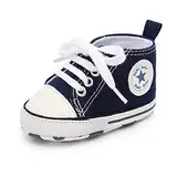 Geagodelia Baby Lauflernschuhe Weiche Krabbelschuhe Babyschuhe für Kleinkind Jungen Mädchen FX-12102 (3-6 Monate, Dunkelblau)