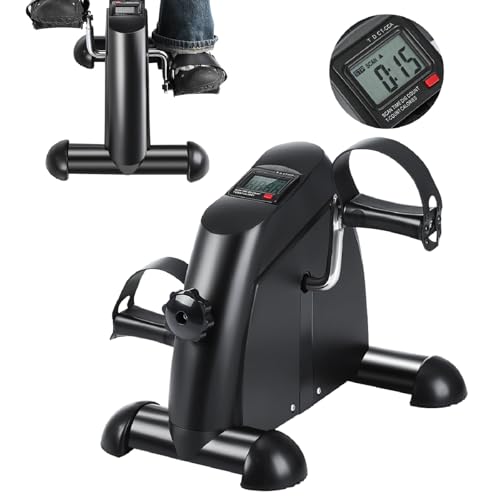 Pedaltrainer für Zuhause | Beintrainer im Sitzen mit LCD-Display & Stufenlosem Widerstand – Leichter Heimtrainer für Senioren, Büro und Reha | Tragbar, Anti-Rutsch