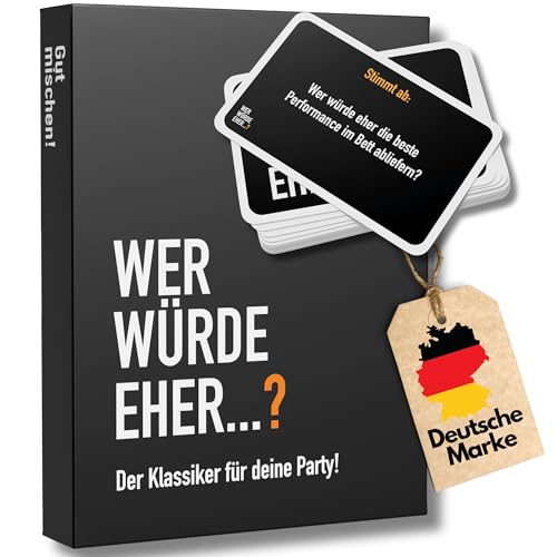 Wer Würde Eher Partyspiel 110 lustige Fragen [Eisbrecher und Stimmungsgarant] für Deine Party | Langer Spielspaß | Gesprächsstoff | Wichteln Weihnachten Silvester Geburtstags Geschenk