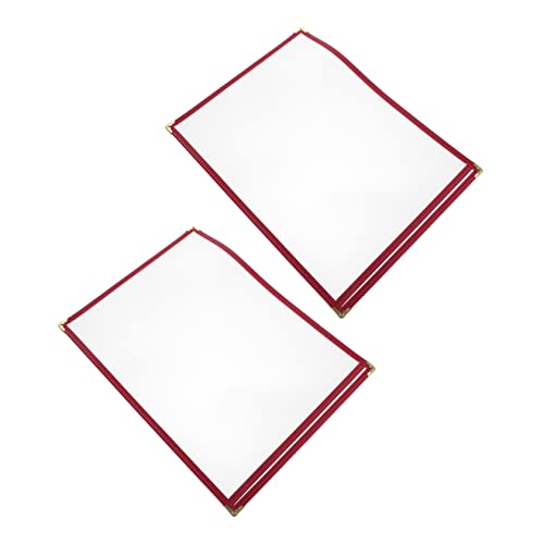 LIGIGWASH 2 Stück Menüabdeckungen A4-menü Menütafel Für Restaurant Listenpapier Einfügen Transparentes Restaurant Transparentes Menüumschlag Speisekarte Transparentes Buch Klares Buch Pvc