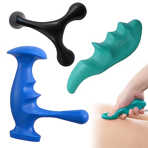 3 Stück Triggerpunkt Massagegerät Massage set, Massagegerät Nacken, Back Massager, Nackenbuckel Weg, Massage Gerät für Rücken Nacken