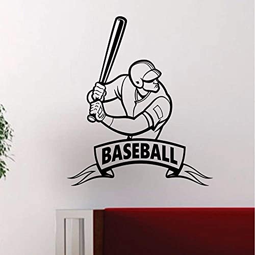 Schlafzimmer Gamer Wandaufkleber, Baseballspieler Banner Schlagsport 42X49 Cm