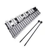 Fesjoy glockenspiel holzrahmen Faltbar 30 Hinweis Glockenspiel Xylophon Holzrahmen Aluminium Bars Pädagogisches Percussion Musikinstrument Geschenk mit Tragetasche