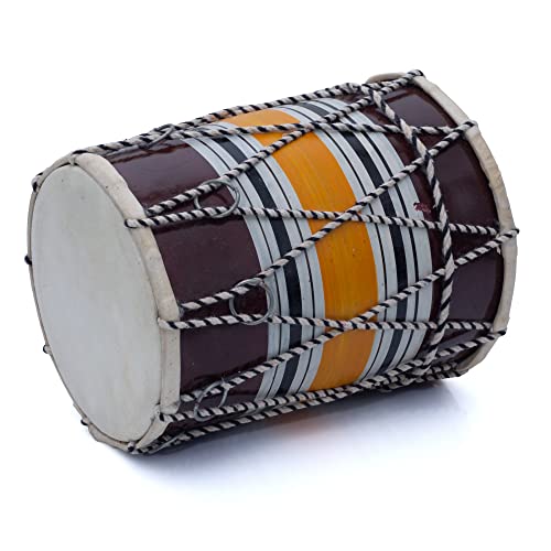 Handgemachtes Holz & Leder Klassischer indischer Volk Tabla Trommel Set Hand Percussion Drums World Musical Instruments Punjabi Dholak Dholki 20 x 15 CMS Fun Birthday Housewarming Geschenkideen