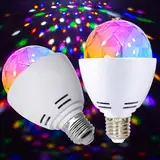 Vaileal 2 Stück LED Diskokugel: LED Discolampe,E27 3W RGB Discokugel 360° Rotierend LED-Partybeleuchtung, LED Partylicht, Disco Lichteffekte, Stimmungslicht Party Deko für Geburtstagsparty