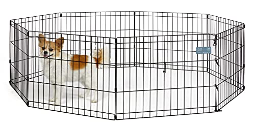 MidWest Homes for Pets 550-18 Laufstall und Spielgehege für Hunde, ohne Tür, 61 x 46 cm, schwarze E-Beschichtung