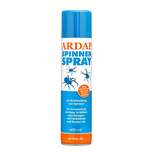 ARDAP Spinnenspray 400ml - Schnell & effektiv mit Langzeitwirkung bis zu 6 Wochen - Anti Spinnen Spray zur Spinnenabwehr - Ideal für Haushalt, in Kellern & Garagen, auf Dachböden & Booten