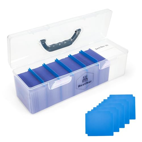 Meetikar Sammelkarten Box für Toploader Karten, Inklusive 5 Premium Kartentrenner, Kartenbox für Sammelkarten kompatibel mit 1000+ MTG, TCG, Yugioh Karten, Aufbewahrungsbox für Sport karten (1)