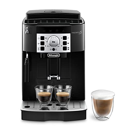 De'Longhi Magnifica S ECAM 22.110.B Perfetto Kaffeevollautomat mit Milchaufschäumdüse, EXKLUSIV BEI AMAZON, Direktwahltasten für Espresso & Kaffee, 2TassenFunktion, 1,8 l Wassertank, schwarz/silber