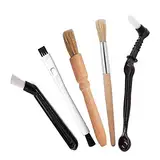 Kaffee Bürsten Set Professionelle Kaffee Pinsel Espresso Bürsten Set Enthalten Holz Kaffeemühle Maschine Reinigungsbürste und Nylon Barista Reinigungspinsel für Kaffeemaschine Group Kopf (5)