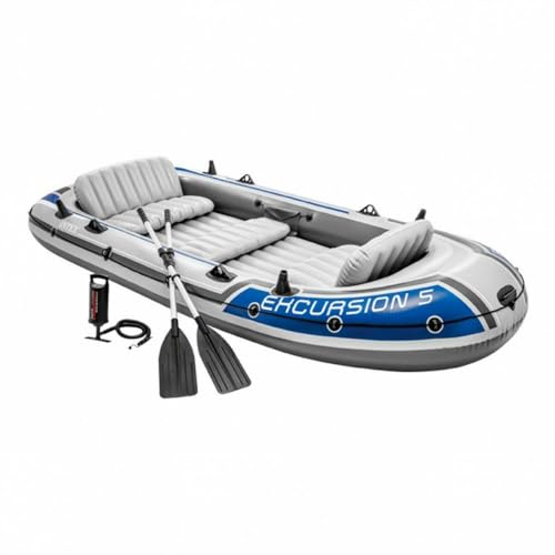 Intex Excursion 5 Set Schlauchboot - 366 x 168 x 43 cm - 4-teilig - Mehrfarbig