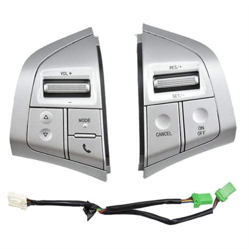 Lenkradsteuerung Multifunktionstaste Tempomat Mult Original Multifunktions-Lenkradschalter, Taste, Audio, Musik, Lautstärke, Bluetooth-Steuerung, Tempomat, passend for ISUZU MUX 2015–2017 Lenkrad Mult