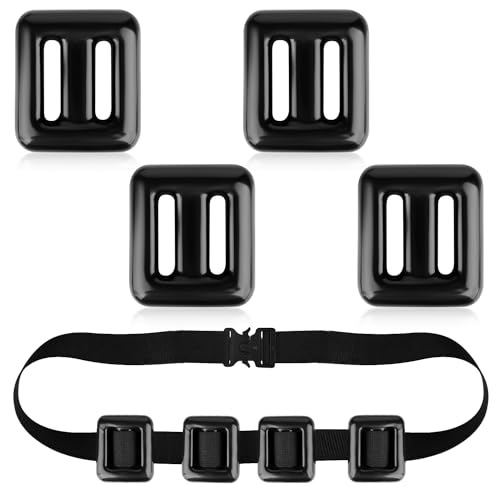 PEUTIER 4stk Tauchgewichtsgürtel, 0,5kg Tauchgewichtsgürtel Nylon-Tauchgürtel mit Metall-Schnellverschlussschnalle zum Speerfischen Freitauchen