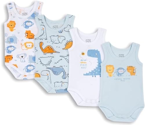 Chicco Set ärmellos Bodys aus Baumwolle, Baby - Unisex