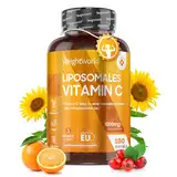 Liposomales Vitamin C - Täglich 1000mg Vitamin C - 180 vegane Kapseln mit Hagebutte Antioxidantien - Höhere Absorption & Bioverfügbarkeit - Für Immunsystem, Knochen & Zähne (EFSA) - von WeightWorld