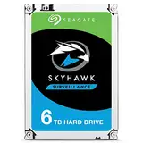 Seagate SkyHawk 6TB interne Festplatte HDD, für Videoaufnahme mit bis zu 64 Kameras, 3.5 Zoll, 256 MB Cache, SATA 6GB/s, silber, bulk, inkl. 3 Jahre Rescue Service, Modellnr.: ST6000VX0023