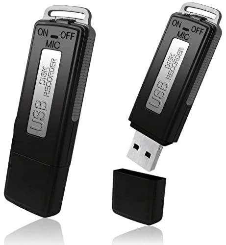 Digitaler Voice Recorder USB Mini HD Voice Recorder Portable 8 GB Audio für Meetings, Interviews, Konferenzen, Spion Recorder mit Speicher für + 100 Stunden Aufnahme