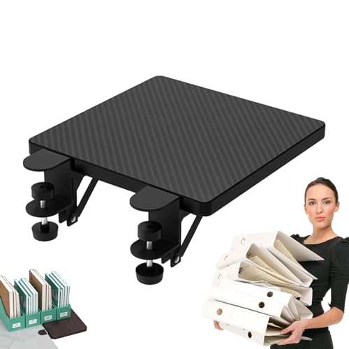 Tischverlängerung Zum Anklemmen - Steele Schreibtisch-Verlängerungsablage | Klemm-Schreibtischregal | Tischhalterung Aufbewahrungsmöglichkeit | Ergonomische Tischverlängerung Für Armlehne, Ellenbogen-